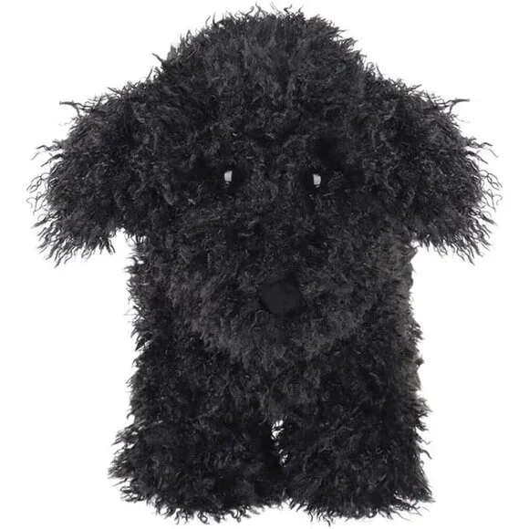 Stuffed Black Poodle Dog Plush Animal Toy Soft Cuddly Apricot Lamb 83 Inches - Picture 4 of 6